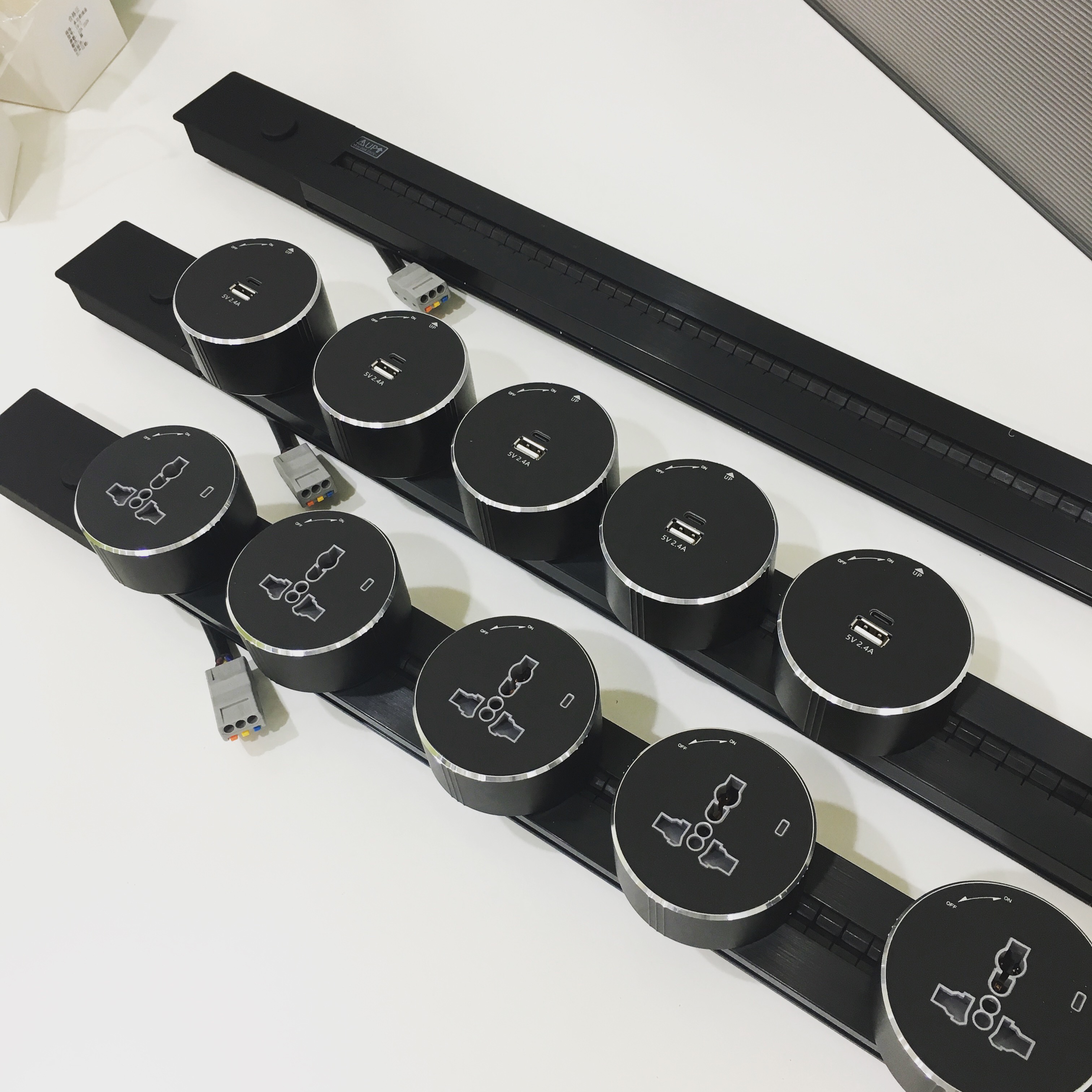 Universal Multi Smart Office Desk Power Rail Track System