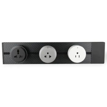 Hidden In-Tabletop NFC Enabled Electric Socket with Removable Outlets Power Desk Track for Commercial Kitchen &amp; Furniture Use