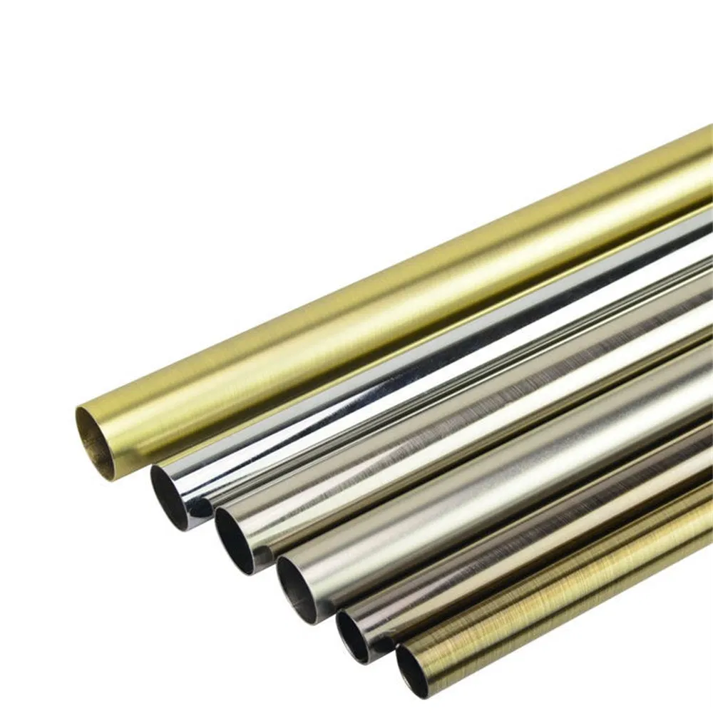 Custom Curtain Rod Accessories Metal Curtain Poles Pipes Aluminium Tube Track
