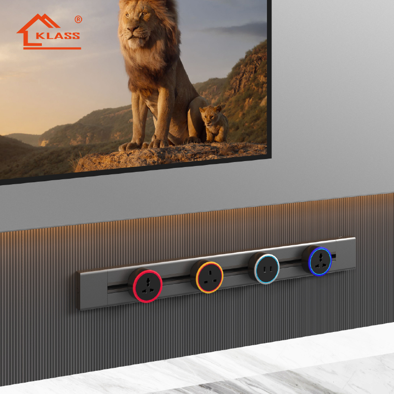 Hidden In-Tabletop Electric Socket Track Sliding Hidden Removable Wall Sockets for Kitchen Furniture Outtable Power Desk Outlet