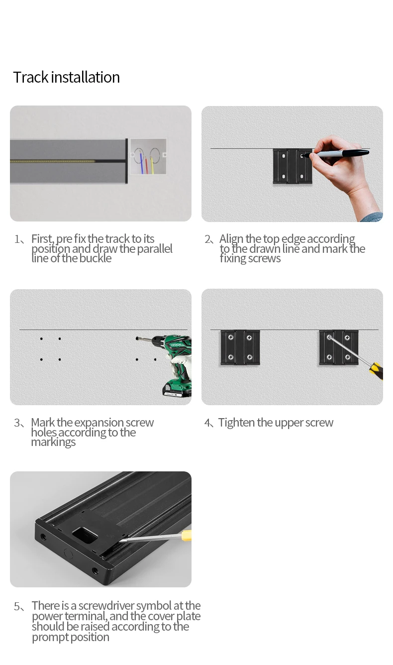 Removable Modular Power Rail Plug System Desktop Electrical Socket Panel Recessed Track Wall Track Socket