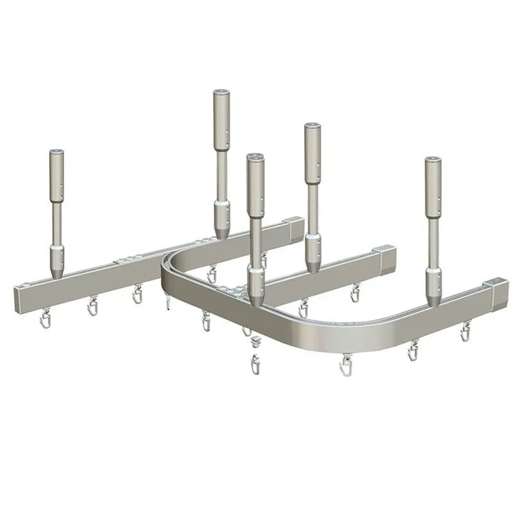 Aluminum Profile Hospital Curtain Rail Hardware Metal Part Ceiling Mount Bendable Track