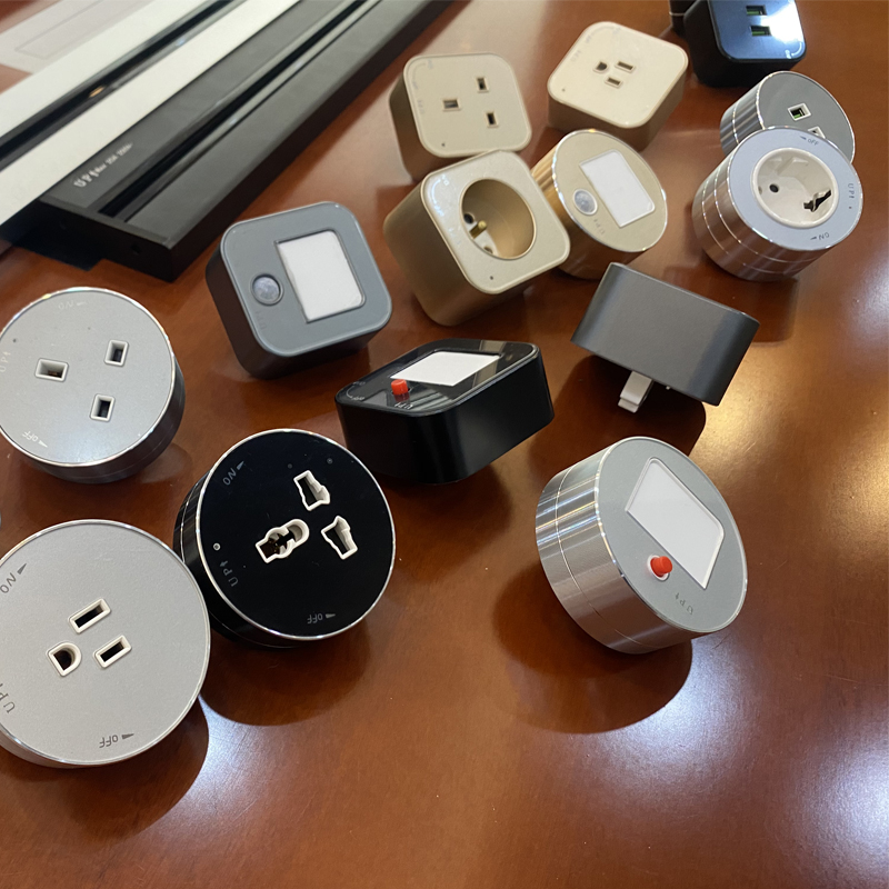 Smart Office Desk Power Track Embedded System Electric Socket Outlet Power Track Socket Tabletop Socket CE Power Trail 5V 2.1A