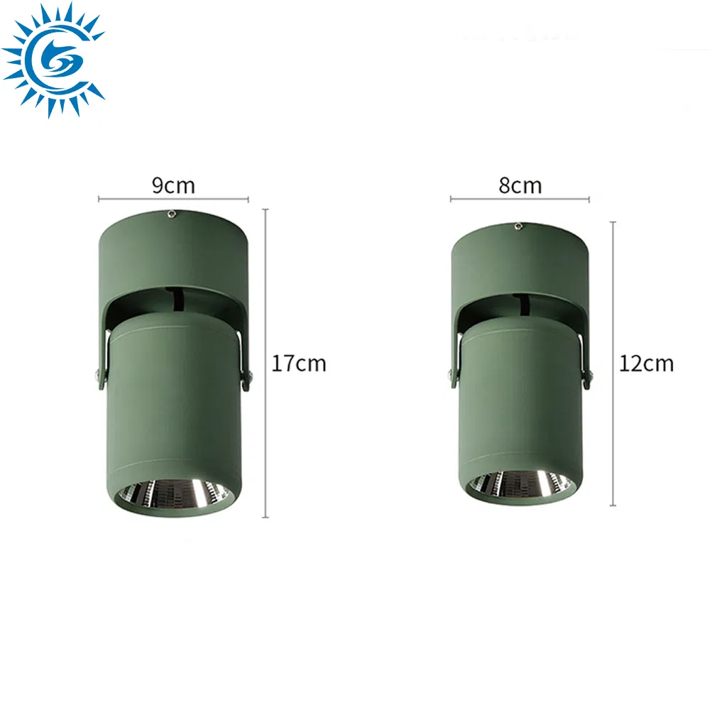 7W 12W 3000K 6000K CCT Dimmable Indoor Commercial COB LED Down Lighting Surface Mounted Light Ceiling Track Spotlighting