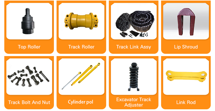 Carrier roller, bottom roller, track link, lip shroud