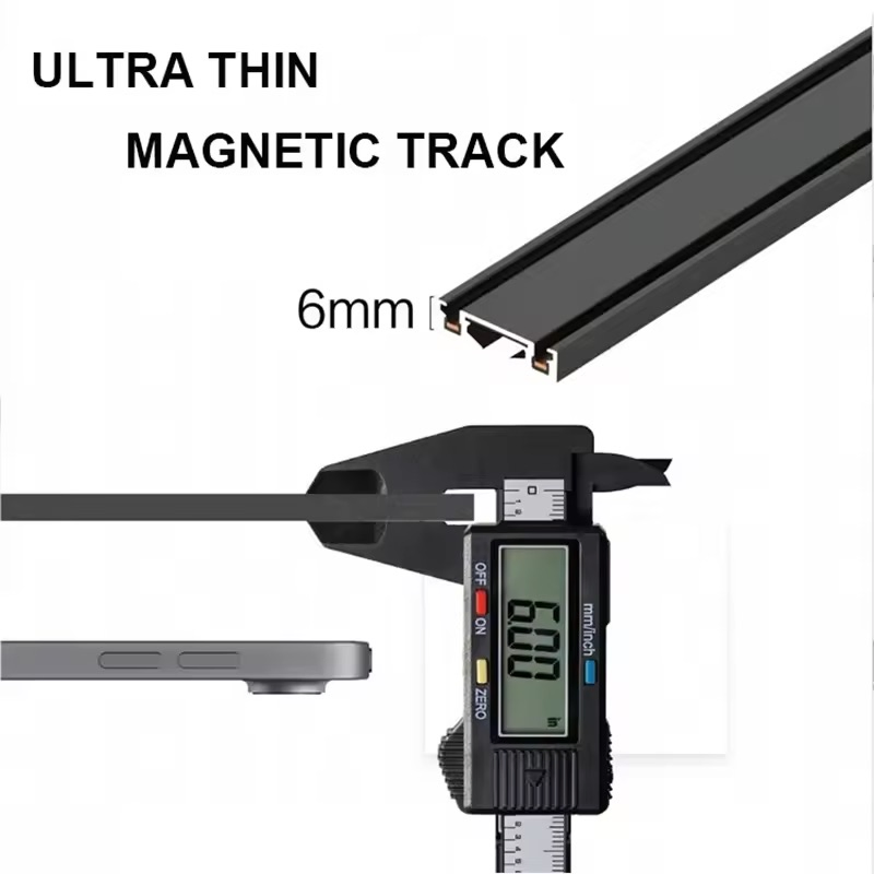 Europe Russia Aluminum Stretch Film Ceil Rail System 48V Magnetic Track Lights