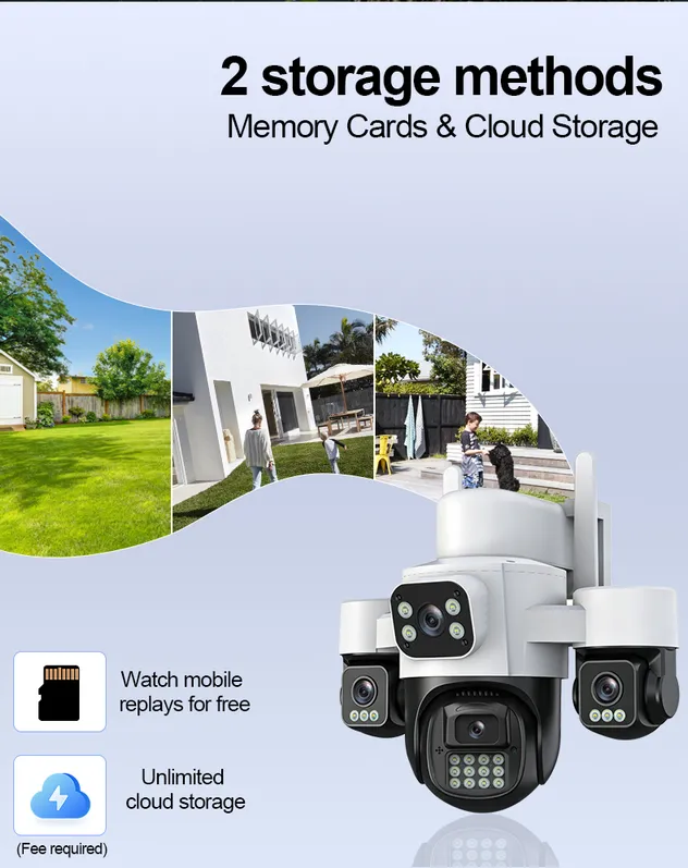 4-Channel Low-Power Solar-Powered 4G Pan-Tilt Rotating CCTV Camera Detail 3