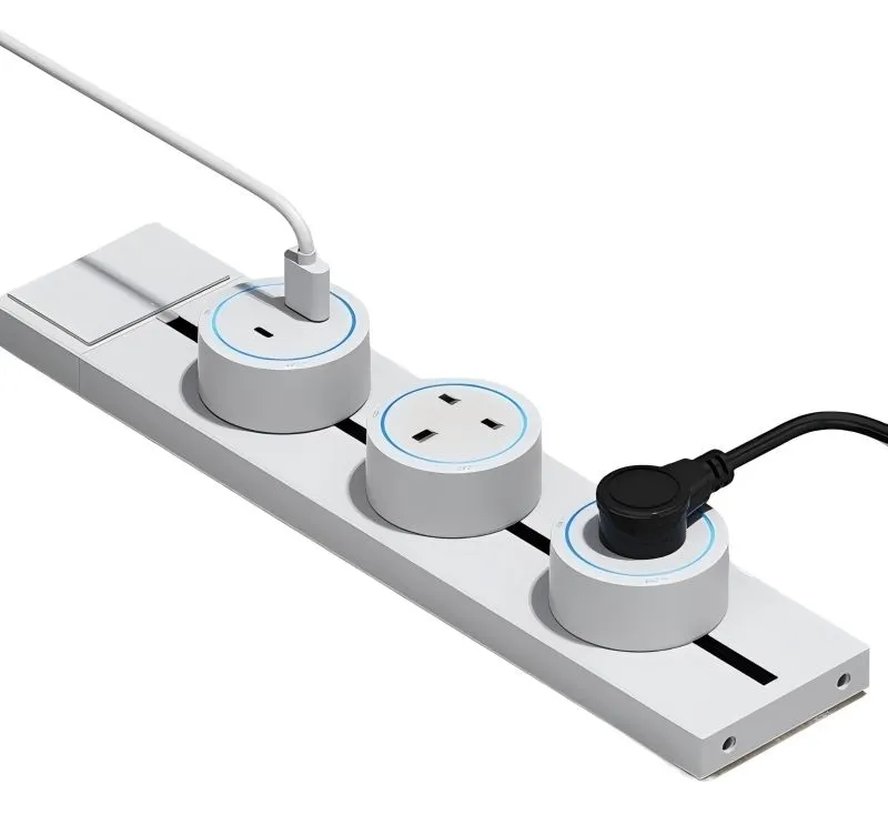 Electrical Wall Surface-Mounted Adjustable Power Track Outlets for House and Company