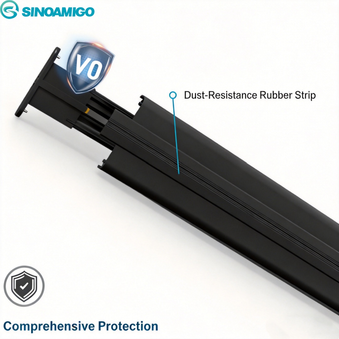 SINOAMIGO US Standard 50/175/100cm Wall Mounted Power Rail Track Socket For Kitchen/office/conference Room