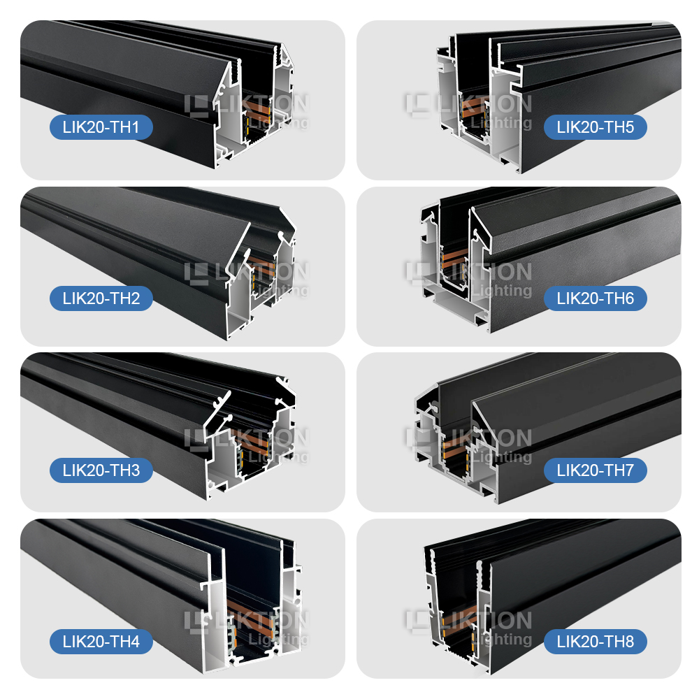 Modern Design 7W 12W 24W LED Magnetic Track Light Surface Suspended Embedded Stretch Ceiling Profile Aluminum 1M 1.5M 2M 3M