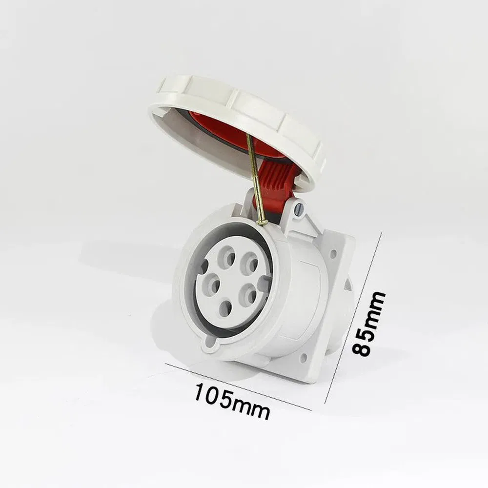 Interference Resistant Long Lifespan Industrial Flush-Mounted Panel-Mounted Socket for Power Plants