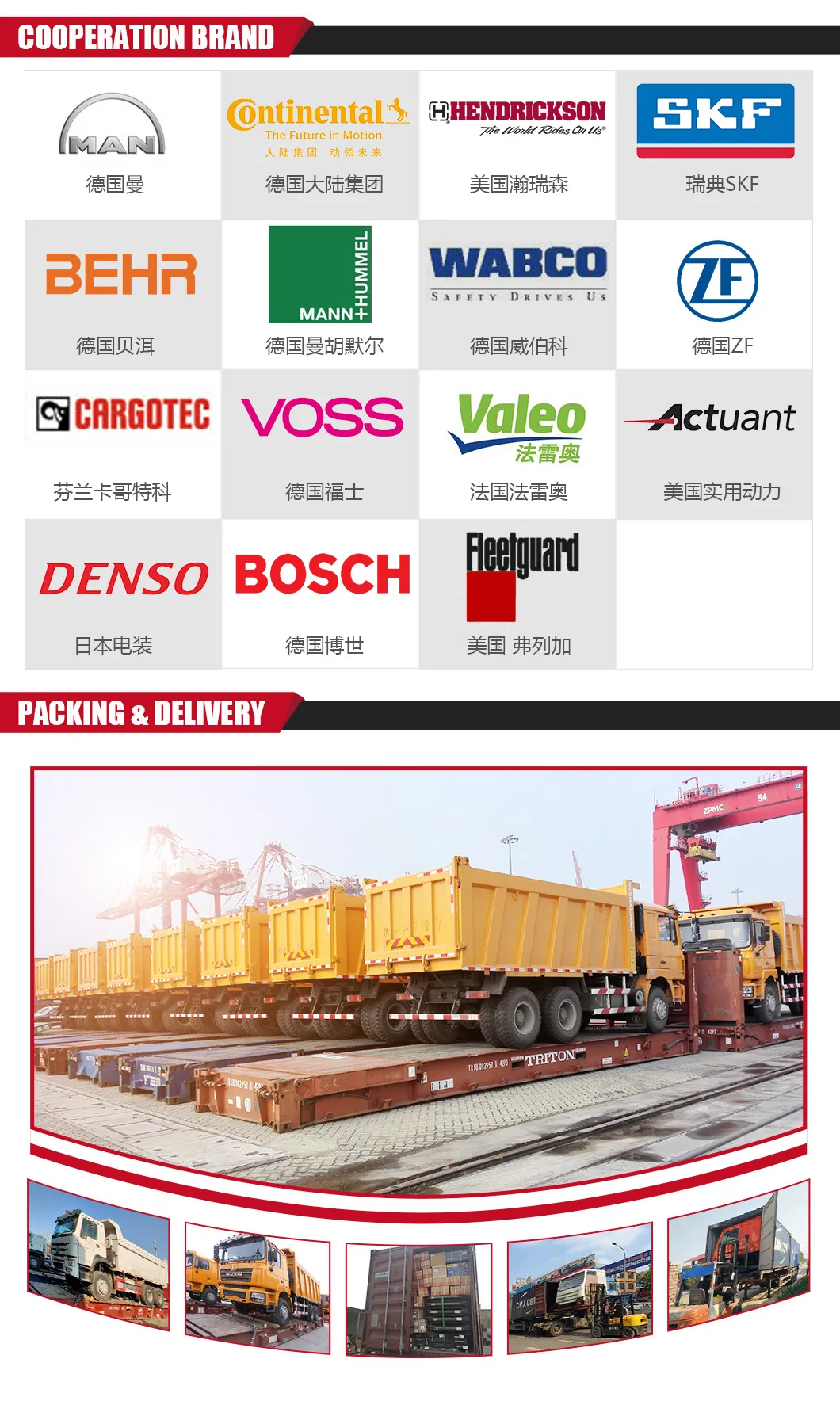 Brand New Sinotruk HOWO Dump Truck Shipping Process