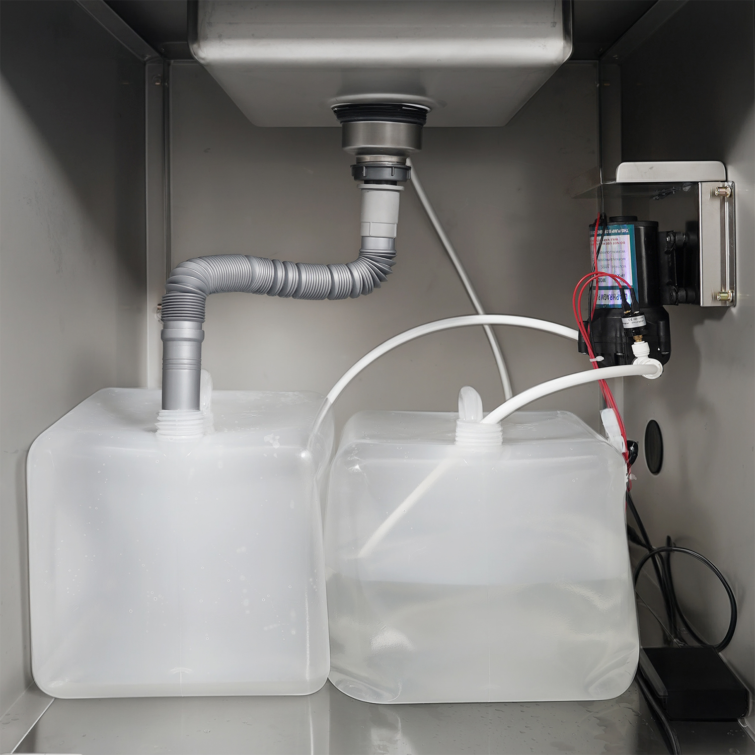 Commercial Kitchen Equipment Stainless Steel Mobile Sink Station with Splashguard Backsplash for Outdoor Catering Events