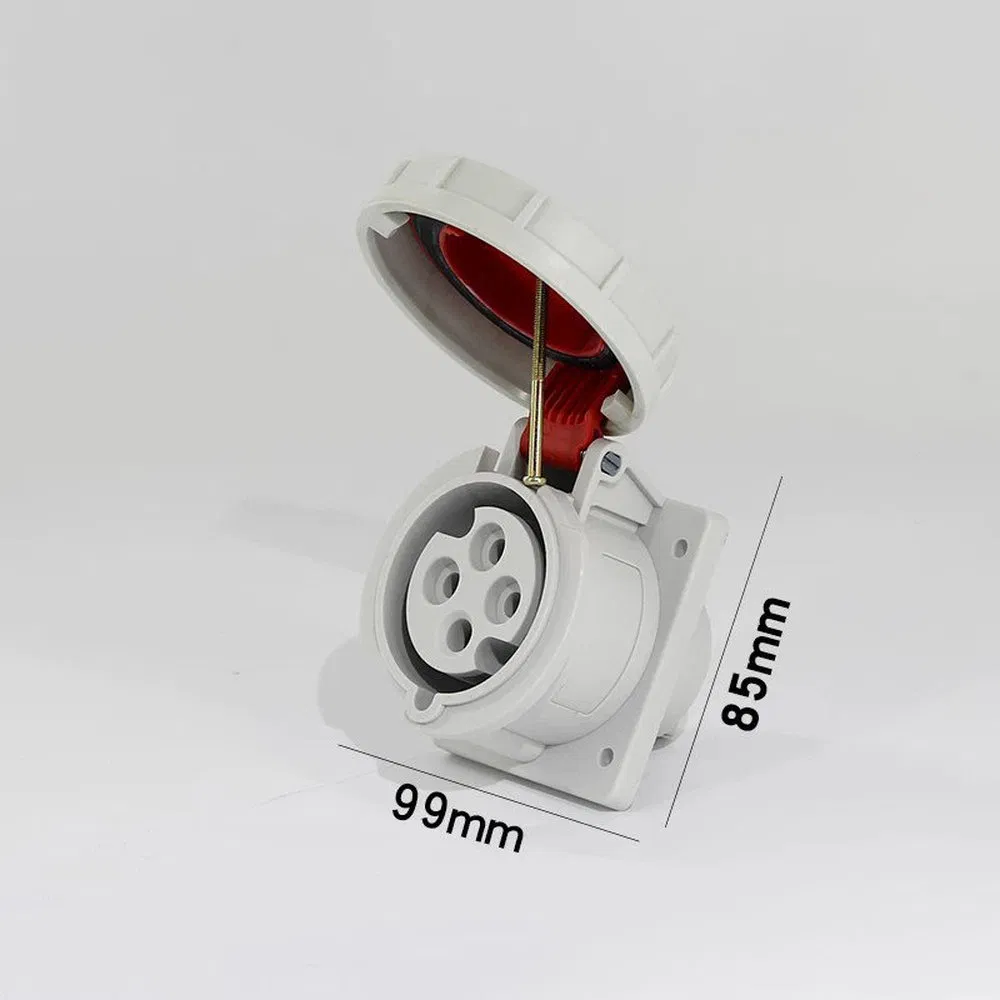 Interference Resistant Long Lifespan Industrial Flush-Mounted Panel-Mounted Socket for Power Plants