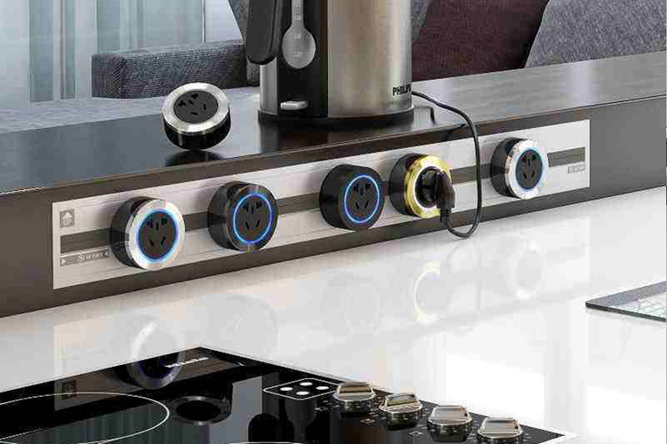 Embedded Socket Flexible Power Outlet System Power Extension Track