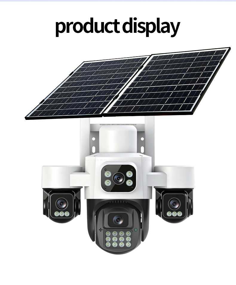 4-Channel Low-Power Solar-Powered 4G Pan-Tilt Rotating CCTV Camera Detail 2