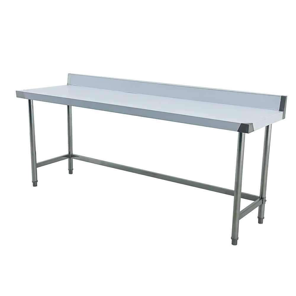 High Quality Kitchen Stainless Steel Work Table with Splashback Single Layer Workbench for Commercial Hotel /Restaurant