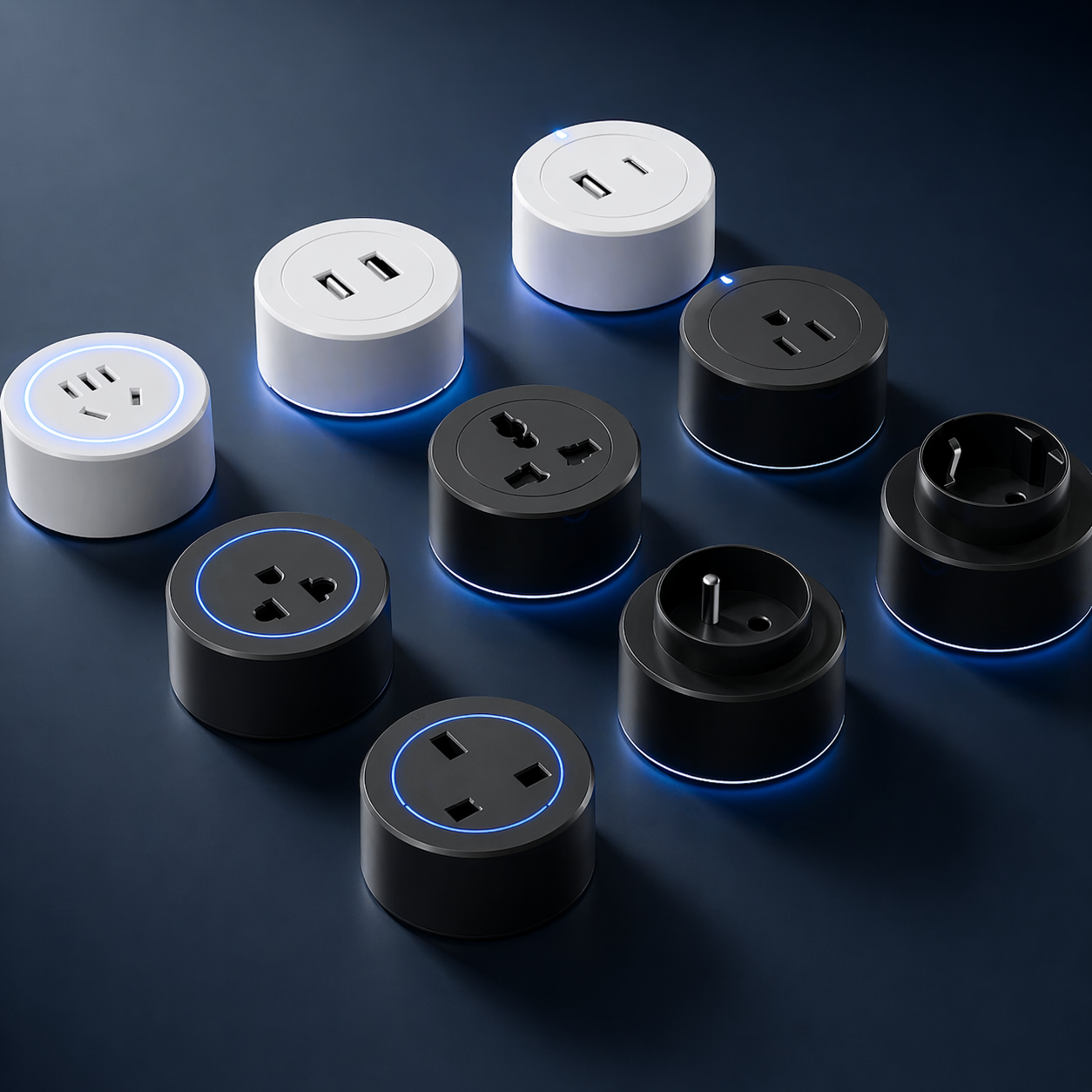 UK Track Socket Wall Socket Office Desk Power Rail System IP44 ABS Material 5 Outlets USB Ports 16A