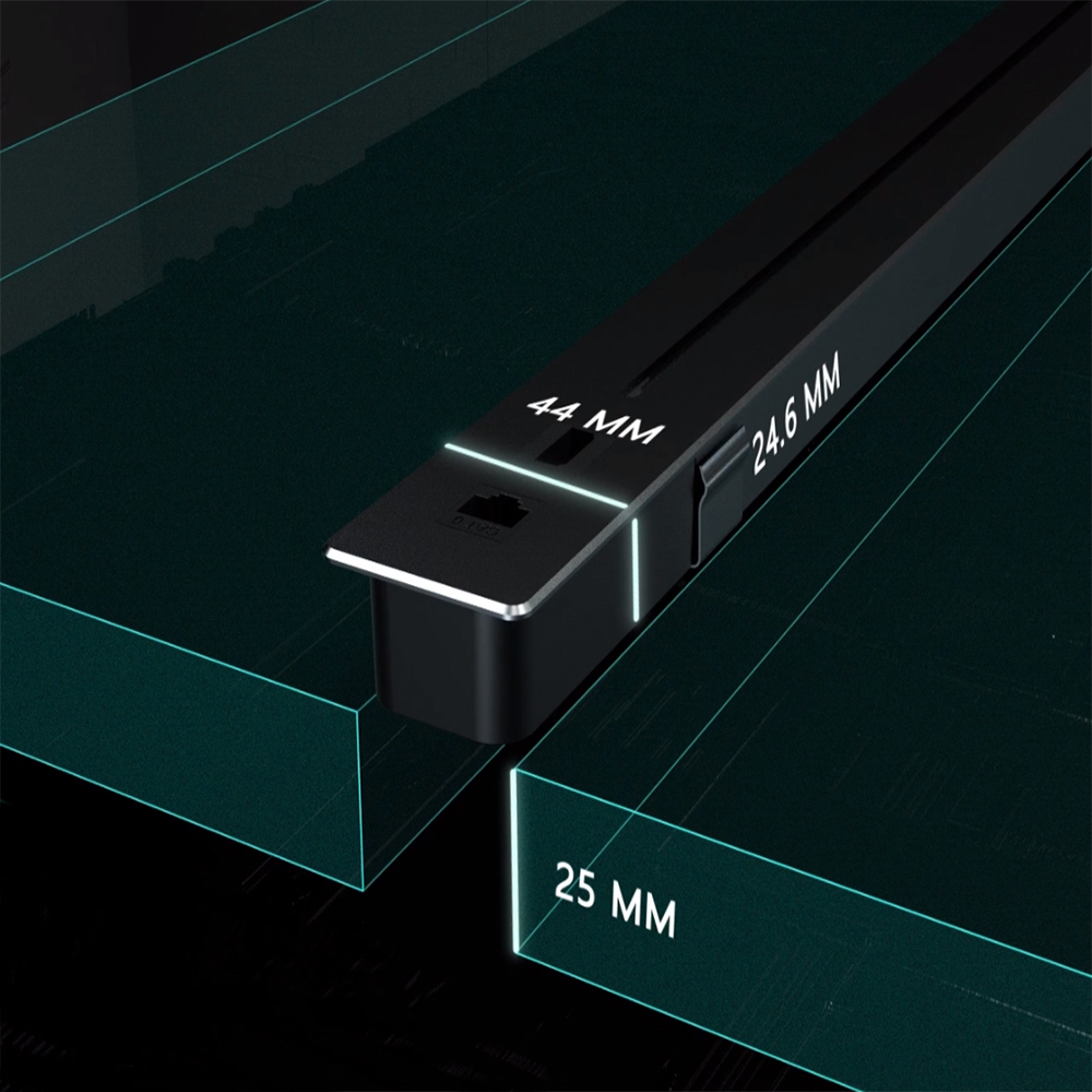 JOYE 75CM Electric Track Socket Office Desk Embedded Track Socket Ressed Recessed Power Track Outlet