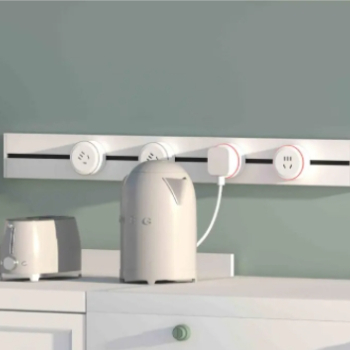 Hidden In-Tabletop NFC Enabled Electric Socket with Removable Outlets Power Desk Track for Commercial Kitchen &amp; Furniture Use