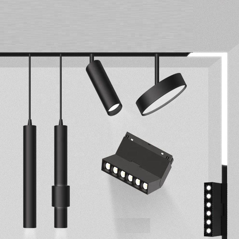 Magnetic Track System Ceiling Hanging Suspended Pendant Hidden 48v