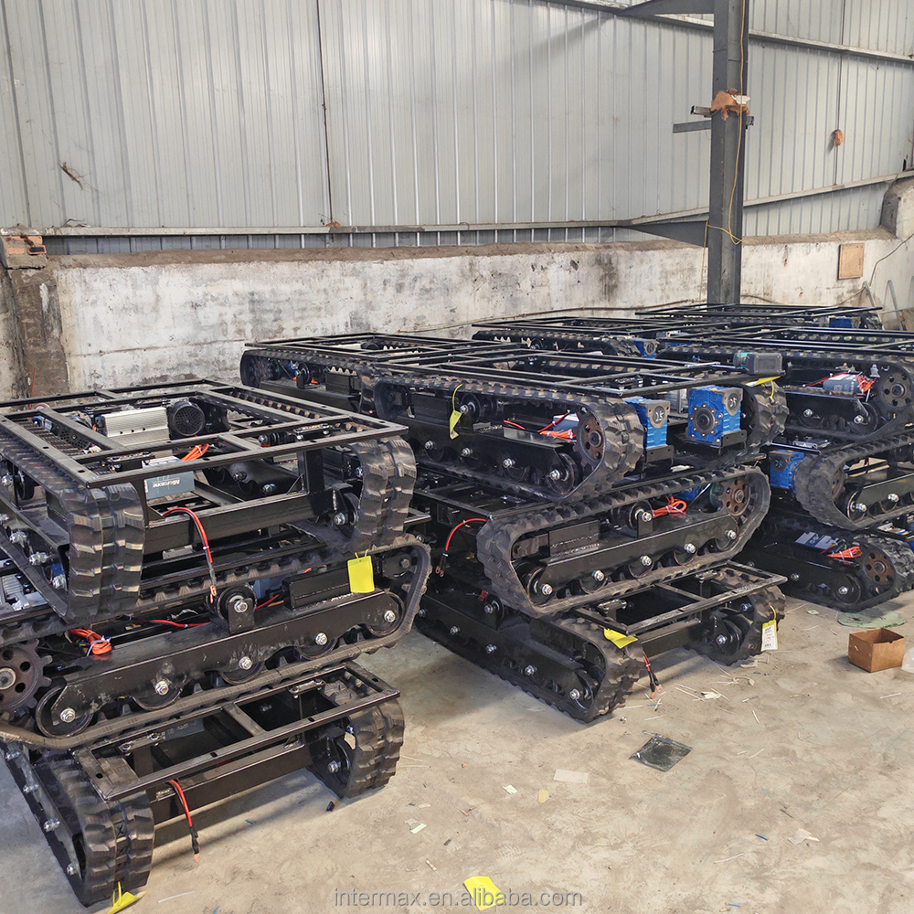 Durable Electric Tracked Chassis Heavy Duty Crawler Undercarriage For Rural Farm Transport And Small Construction Vehicles