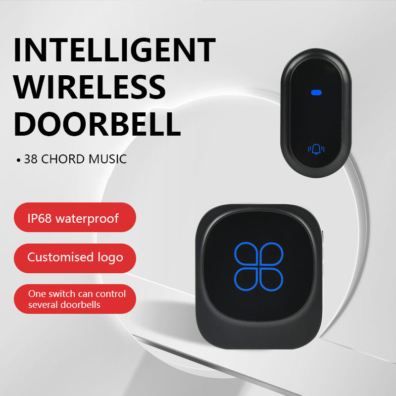 Hot Sold IP68 Waterproof EU UK Us Plug Customized 38 Music Tracks Smart Outdoor Wireless Doorbell