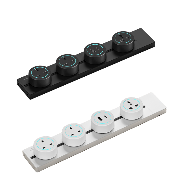 32A Popular Waterproof Dustproof Wall-Mounted Rail Furniture Kitchen Table Electric Socket Rail Track Socket