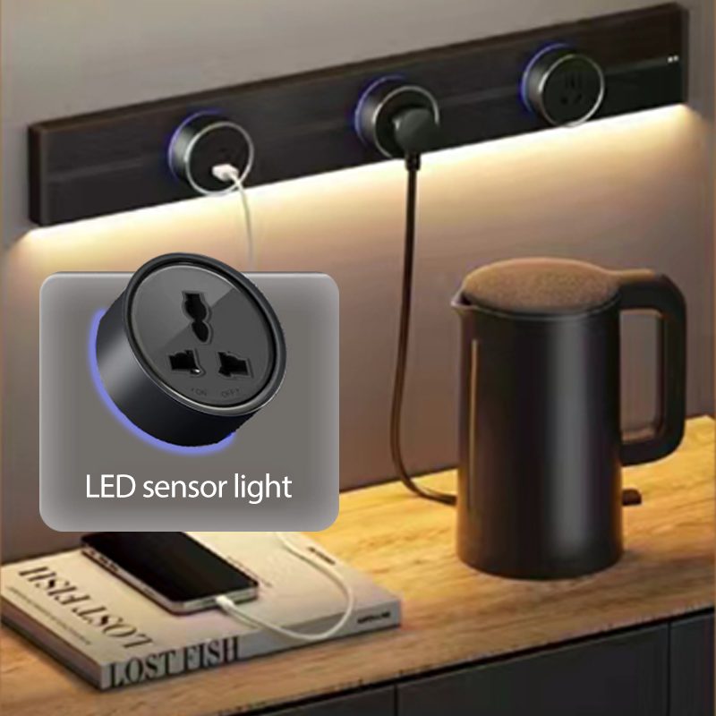 Hot Sale Multi Office Desk Power Rail Track System 13A Electric Socket With Self-Grounding Universal Plug Standard