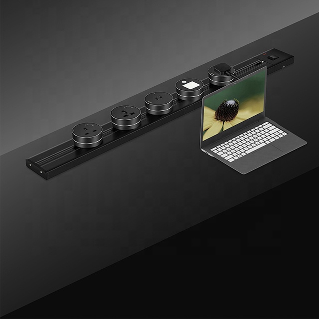 Smart Office Desk Power Track Embedded System Electric Socket Outlet Power Track Socket Tabletop Socket CE Power Trail 5V 2.1A