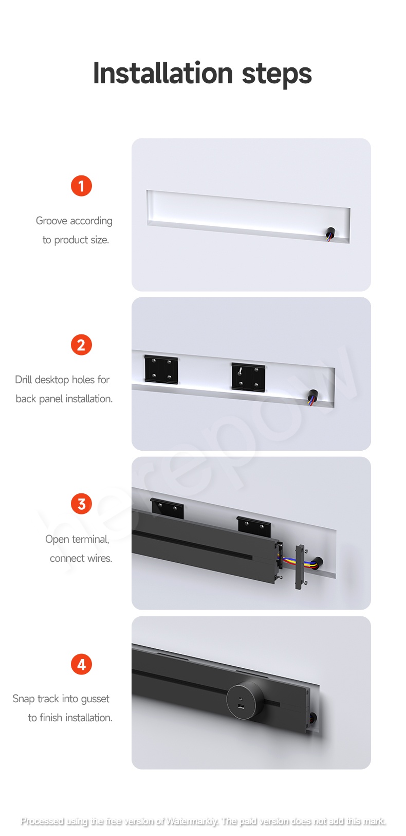 Network Socket Recessed Mount Power Track Desktop Track Electrical Socket