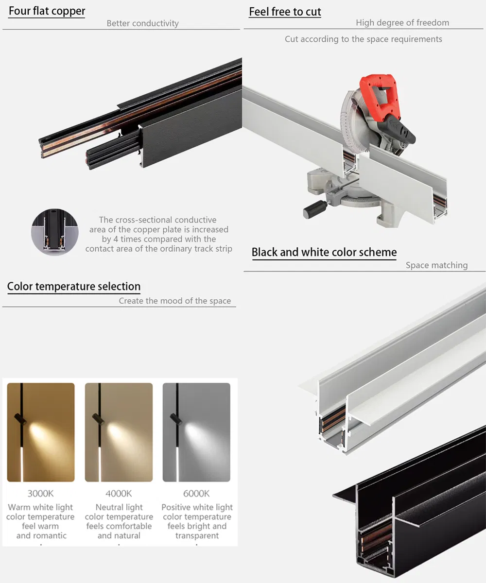 Russia New 48V Magnetic Track Light Stretchceilings