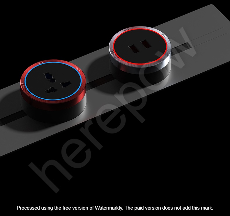 Network Socket Recessed Mount Power Track Desktop Track Electrical Socket