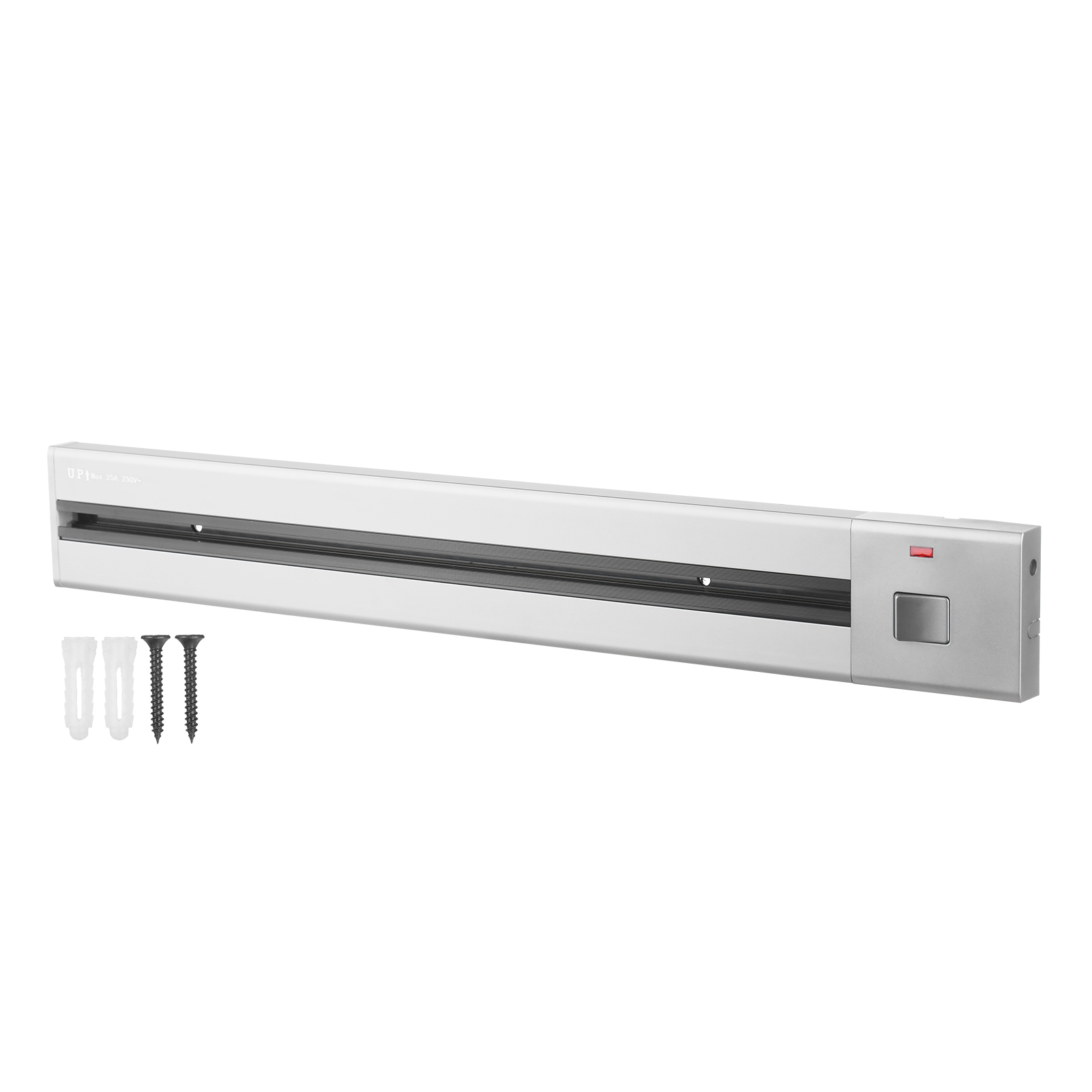 Electrical Outlet Track Surface Mounted Power Outlet Track 60cm Aluminum Alloy Kitchen Sockets Track Wall Outlet Extension Slidi