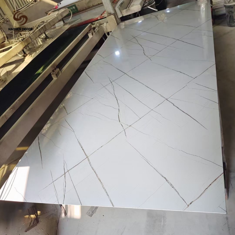 Easy to Clean UV Marble Sheet PVC Wall Panel for Kitchen Splashback