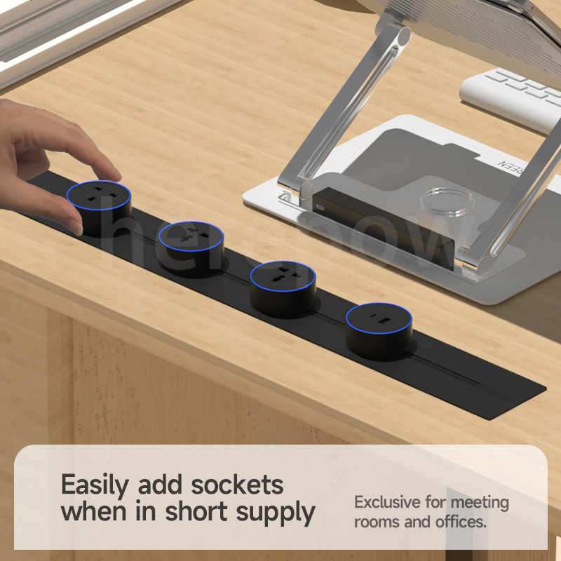Network Socket Recessed Mount Power Track Desktop Track Electrical Socket