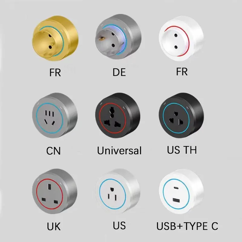New Aluminum Wall Power Track Embedded/open Installation Power Track System Office Kitchen Use Power Track Socket