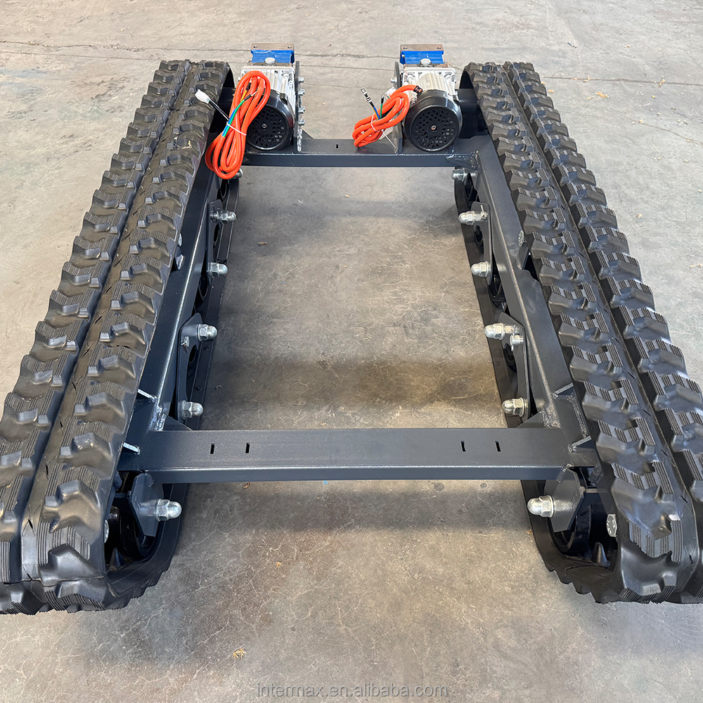 Durable Electric Tracked Chassis Heavy Duty Crawler Undercarriage For Rural Farm Transport And Small Construction Vehicles