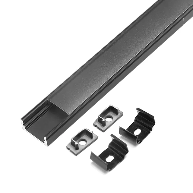 1708 Factory Sale Linear Light LED Aluminum Extrusion Profiles Channel Track with PC Diffuser LED Strip Light