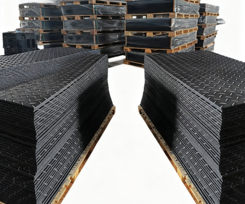 Manufacturer-Custom Heavy Duty HDPE Plastic Track Road Mats CECS Certified Floor Protection Construction Swamp High Cutting