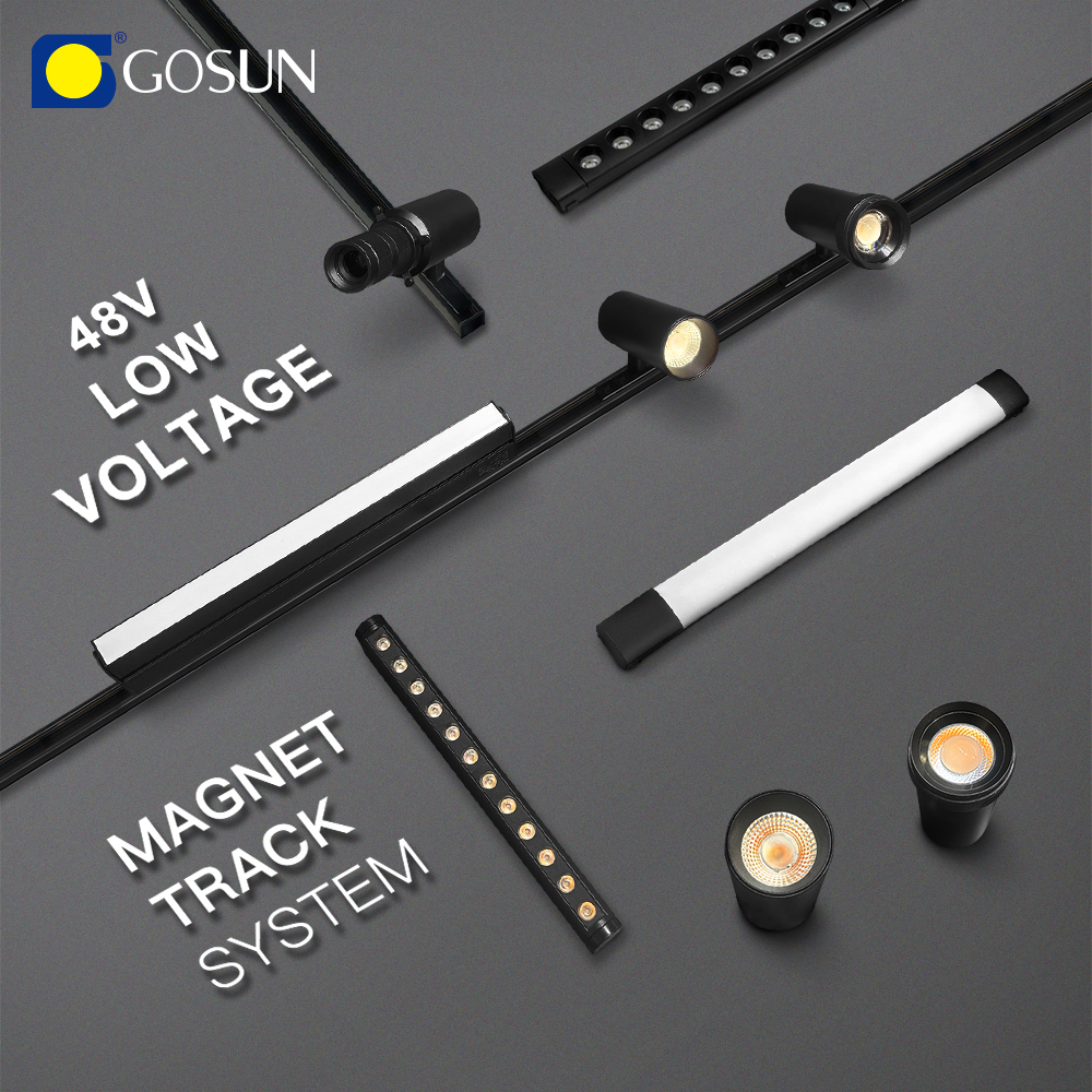 Hot Product 48V Magnetic LED Track Ceiling Light with Modern Design Aluminum Body 6W to 28W Indoor Lighting Spot Light