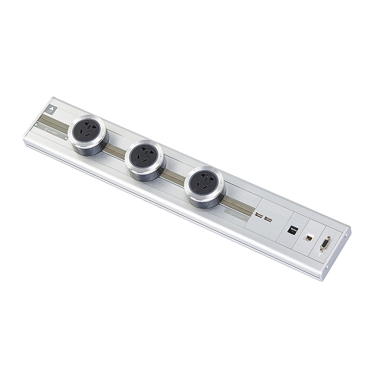 Embedded Socket Flexible Power Outlet System Power Extension Track