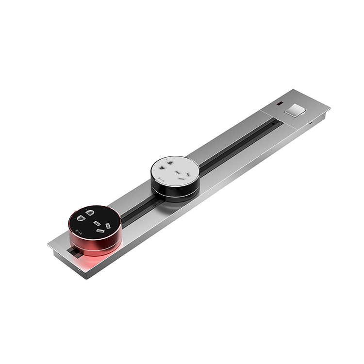 Removable Power Rail Track Socket Adapters System Three Hole Track Type Power Track Socket Plug Light Switch