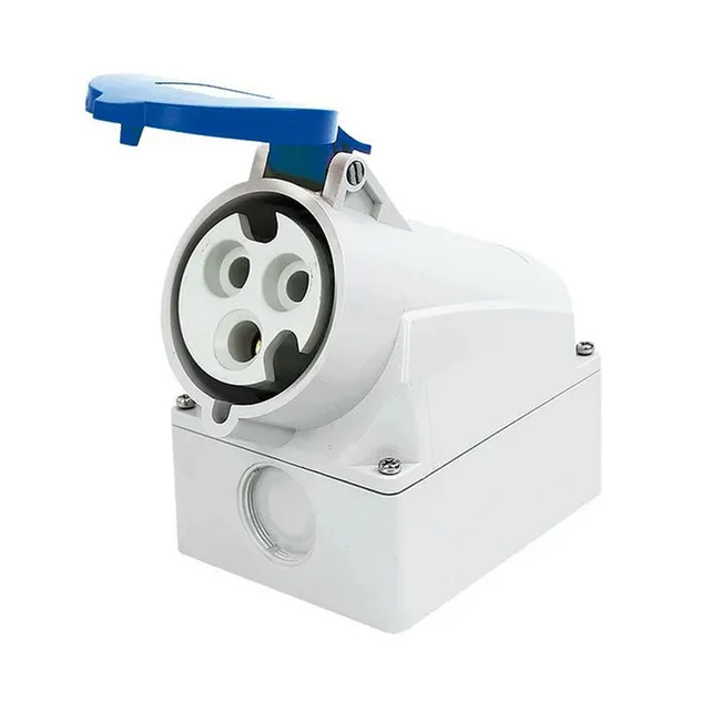 Interference Resistant Long Lifespan Industrial Flush-Mounted Panel-Mounted Socket for Power Plants