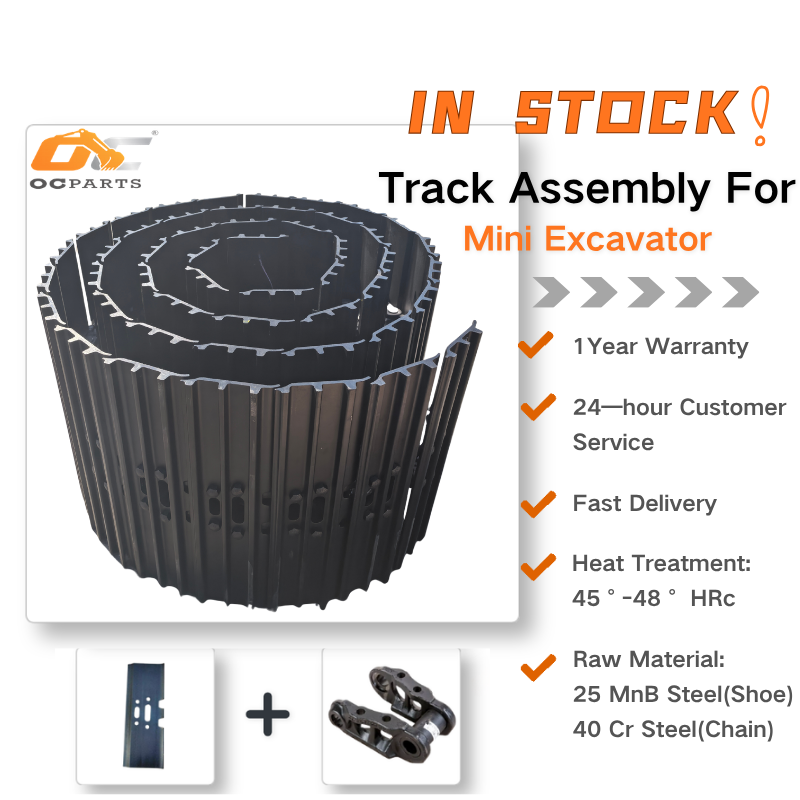 OC PARTS Mini Tracked Chassis Excavator Undercarriage Track Steel Track Assembly For Kubota Carter Komatsu Hyundai Hitachi