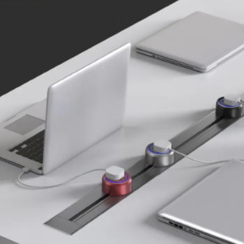 Hidden In-Tabletop NFC Enabled Electric Socket with Removable Outlets Power Desk Track for Commercial Kitchen &amp; Furniture Use
