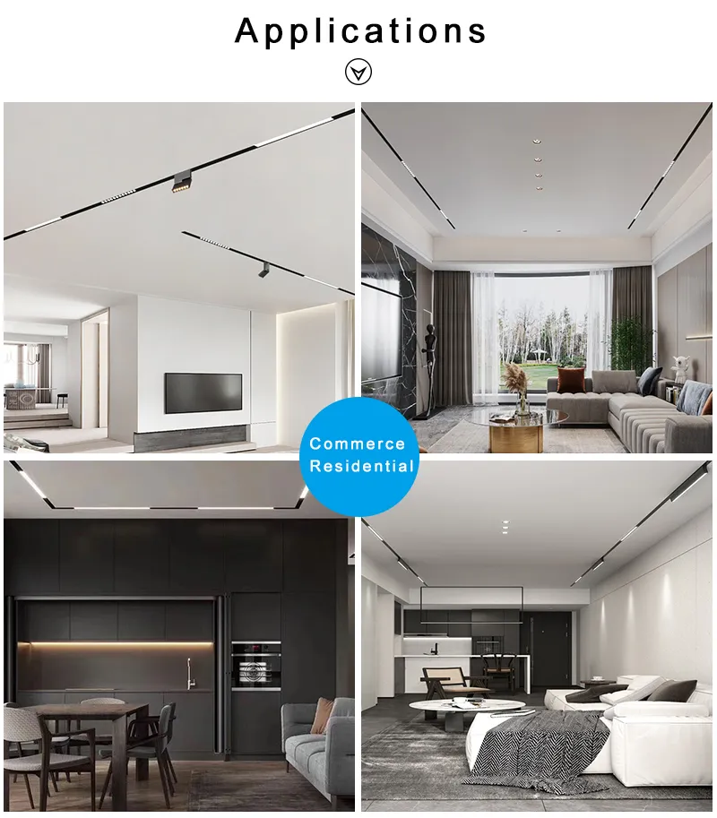 Smart home ceiling track lamps