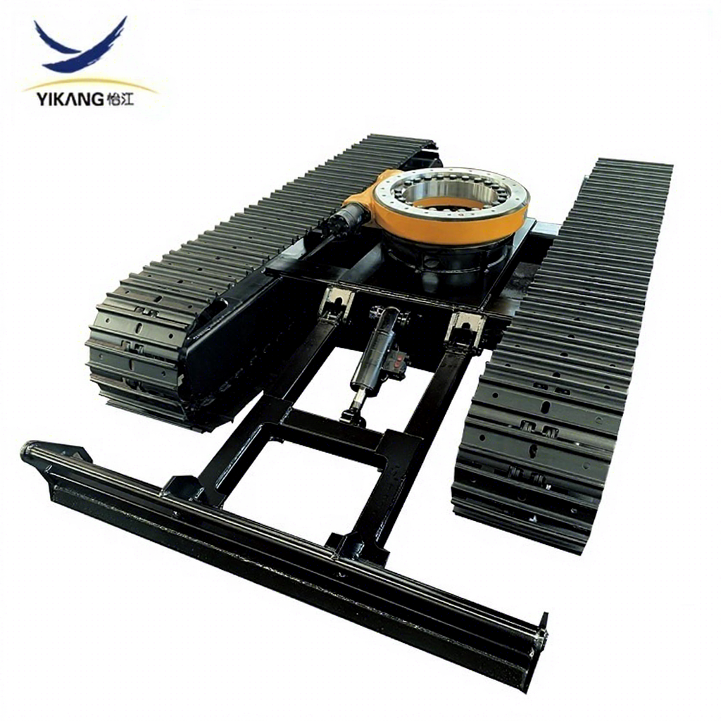 Custom 5 Ton 7 Ton 10 Ton Slewing Bearing Drilling Rig Crawler Platform Steel Track Chassis Hydraulic Undercarriage System