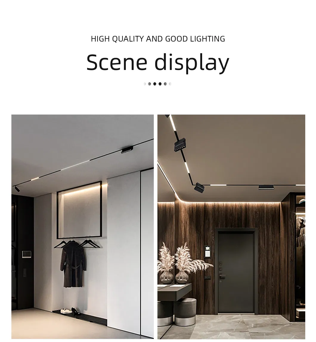 Modern Foldable Recessed Mounted Aluminum Grille Light Track Lighting