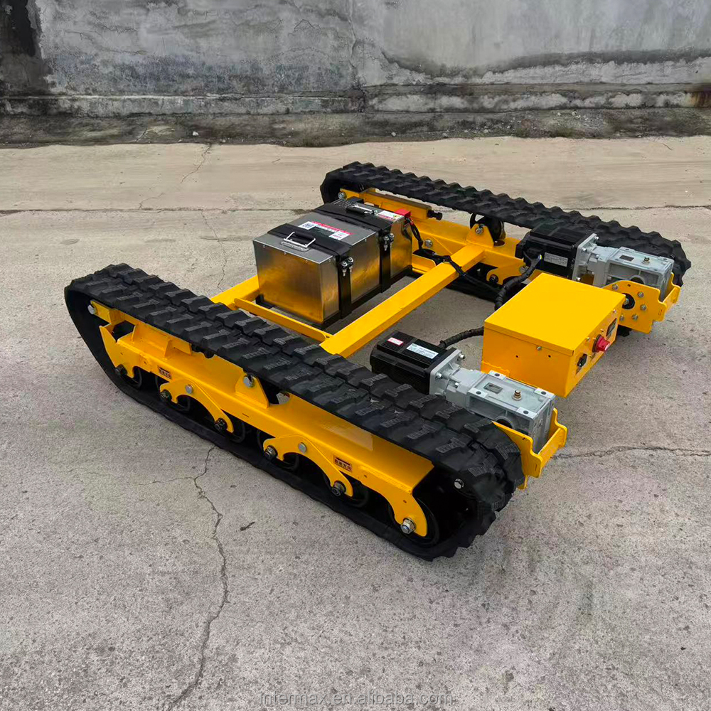 Dual Motor Driven Long Frame Rubber Crawler Chassis Heavy Duty Track Undercarriage for Agricultural and Engineering Machinery